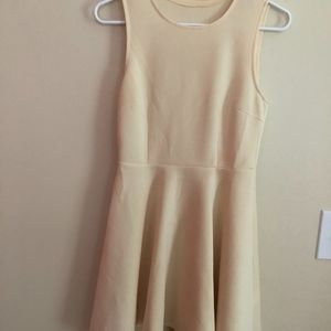 PLAIN CREAM HIGH LOW DRESS
